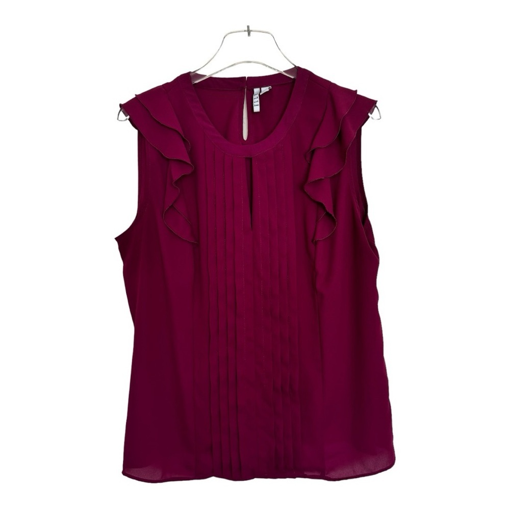 ELLE | Wine Color Sleeveless Blouse | Size Large